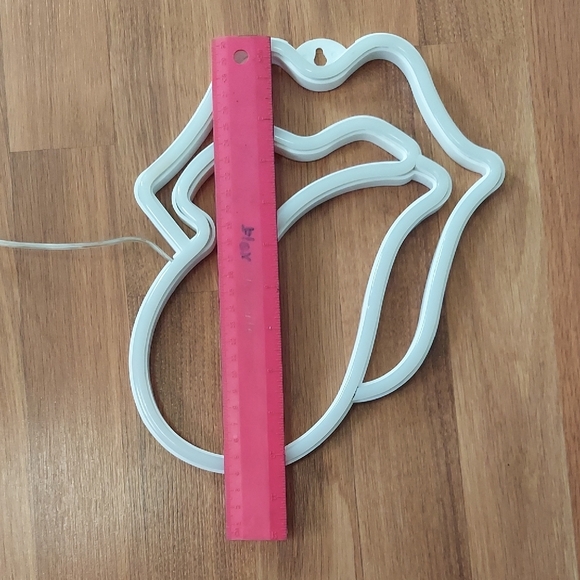 Pink Neon Lips Wall Decor - Picture 4 of 5